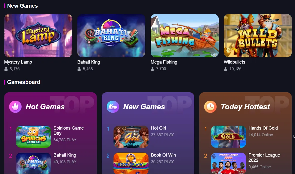 New games available on GameMania